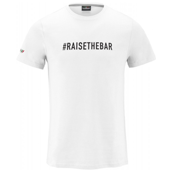 Wilier T-shirt raise the bar white